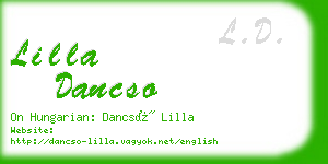 lilla dancso business card